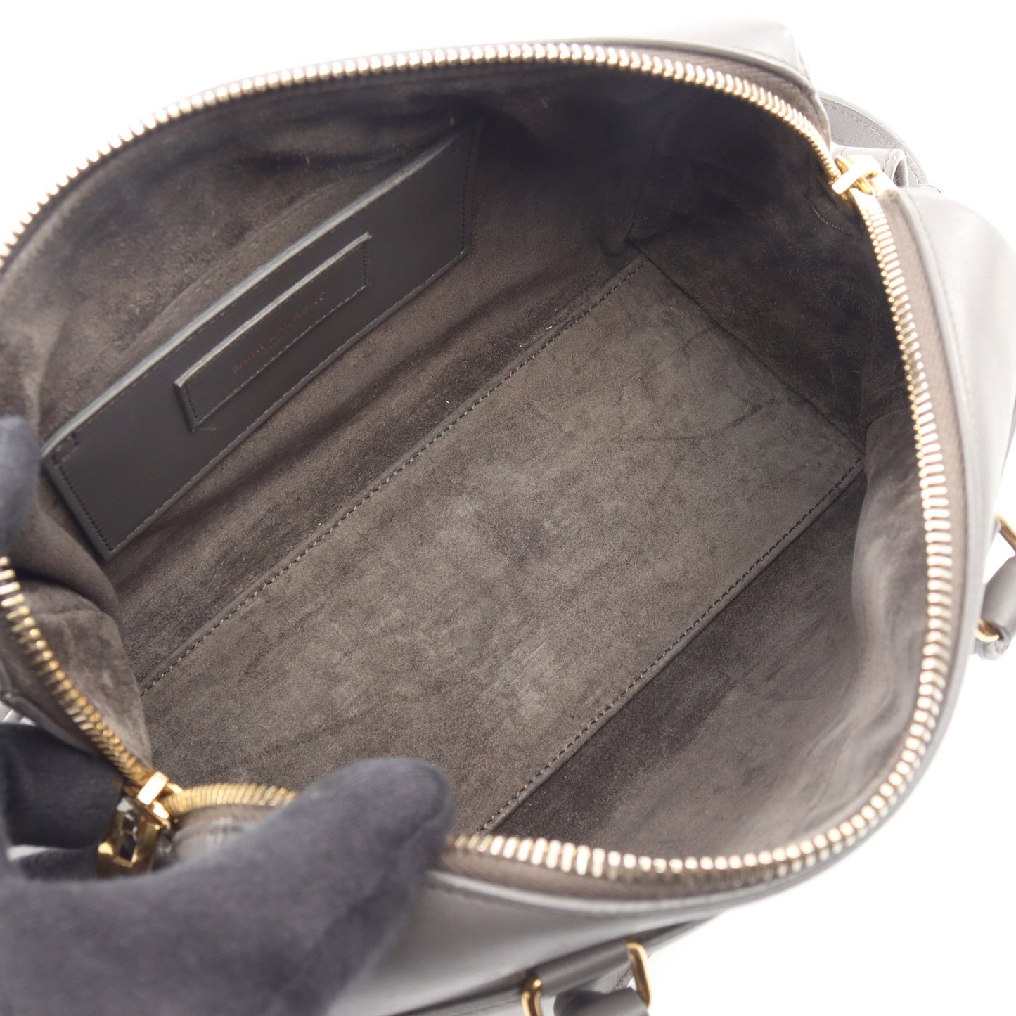 ベイビーダッフル 2WAY ハンドバッグ レザー グレー サンローランパリ バッグ SAINT LAURENT PARIS