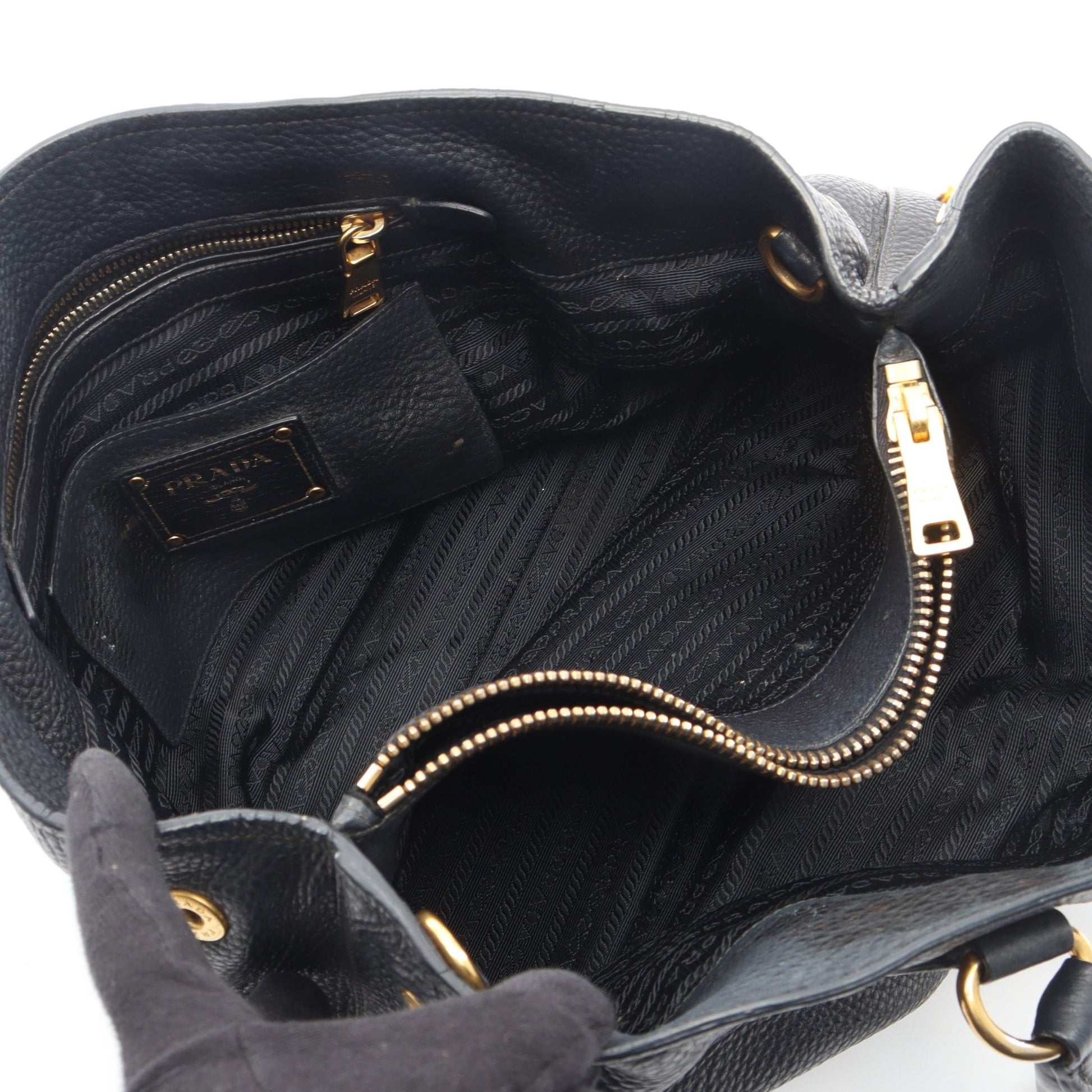 ハンドバッグ トートバッグ レザー ブラック プラダ バッグ PRADA
