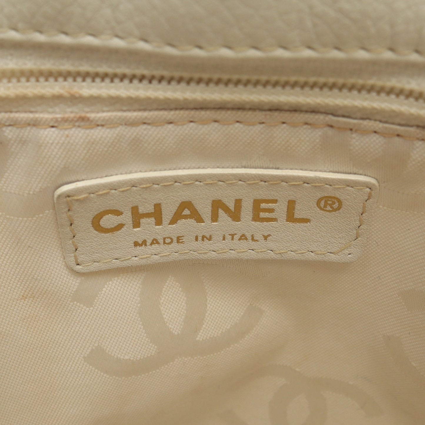 ワイルドステッチ ハンドバッグ トートバッグ レザー ホワイト ゴールド金具 シャネル バッグ CHANEL