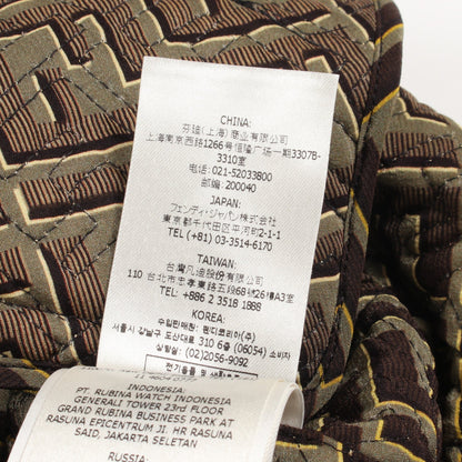 FENDI × VERSACE FENDACE ズッカ柄 ブルゾン ジャケット シルク ダークブラウン ブラック マルチカラー フェンディ