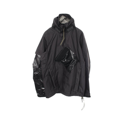 WINDSTOPPER INTEROPS フード付き ナイロンジャケット ナイロン ブラック アクロニウム