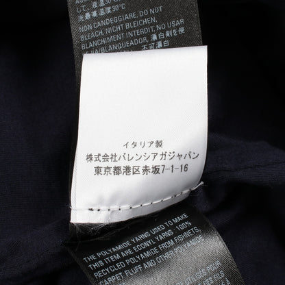 ロゴ刺繍 フード付き ジャケット ナイロン ネイビー バレンシアガ