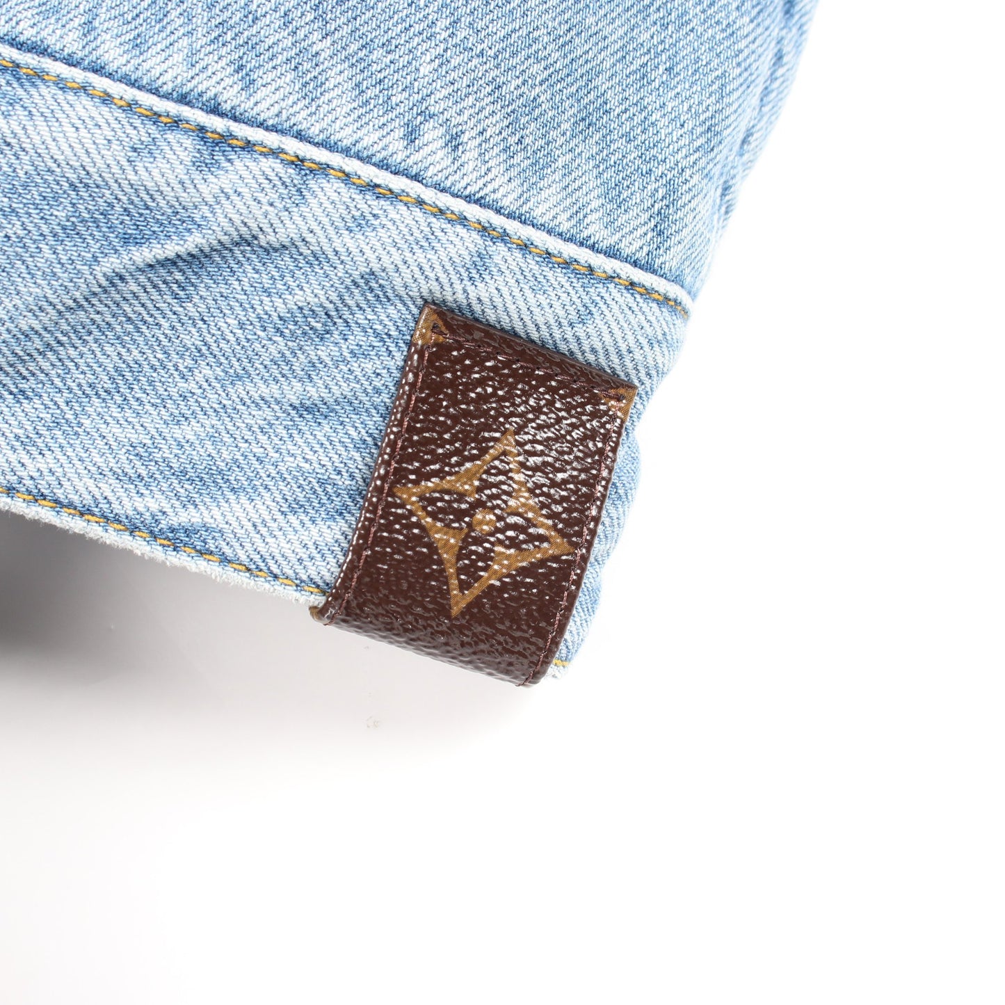 ダブルブレステッド デニムジャケット コットン ライトブルー ルイヴィトン アウター LOUIS VUITTON
