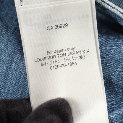 ダブルブレステッド デニムジャケット コットン ライトブルー ルイヴィトン アウター LOUIS VUITTON
