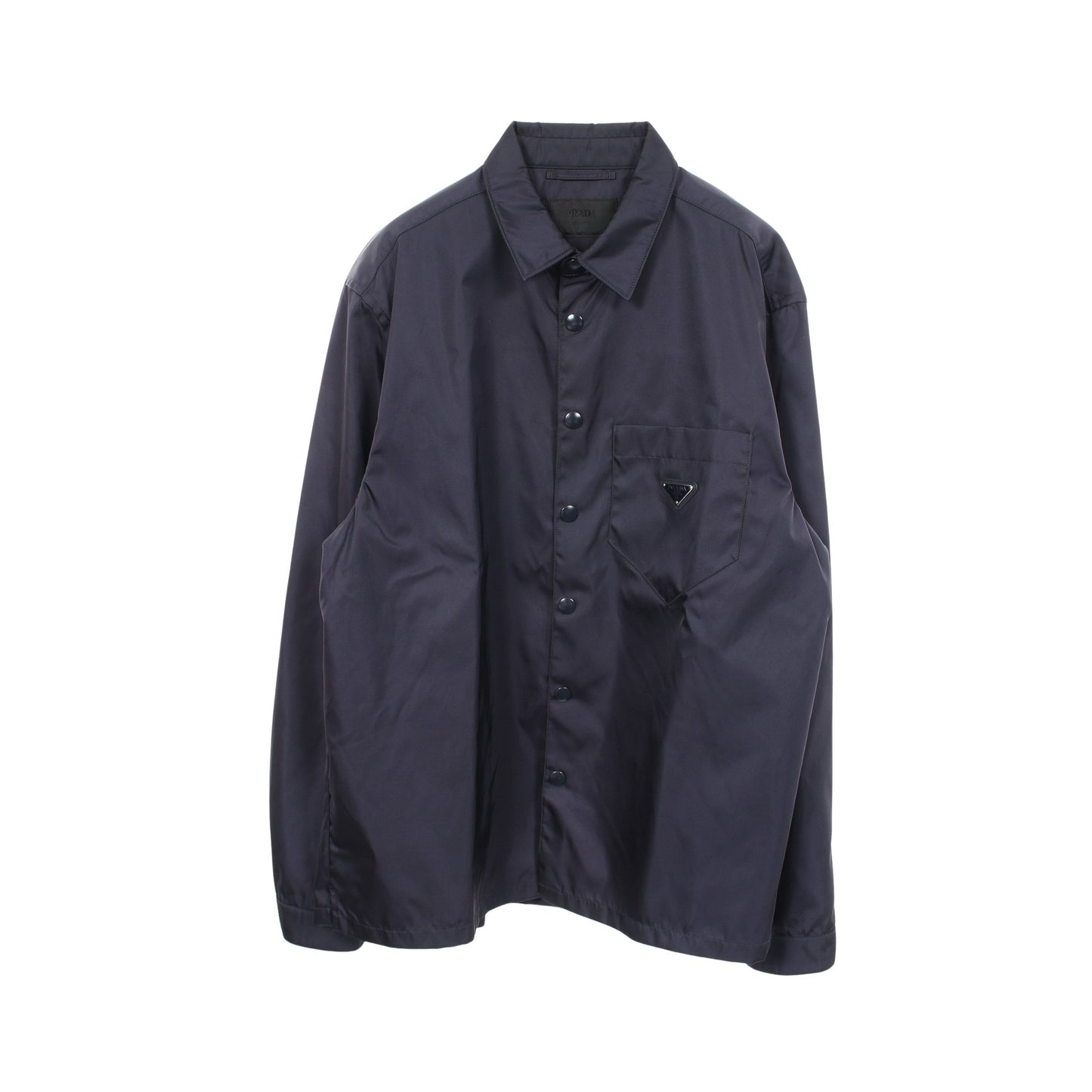 Re-Nylon 三角ロゴプレート ジャケット ナイロン ネイビー プラダ アウター PRADA
