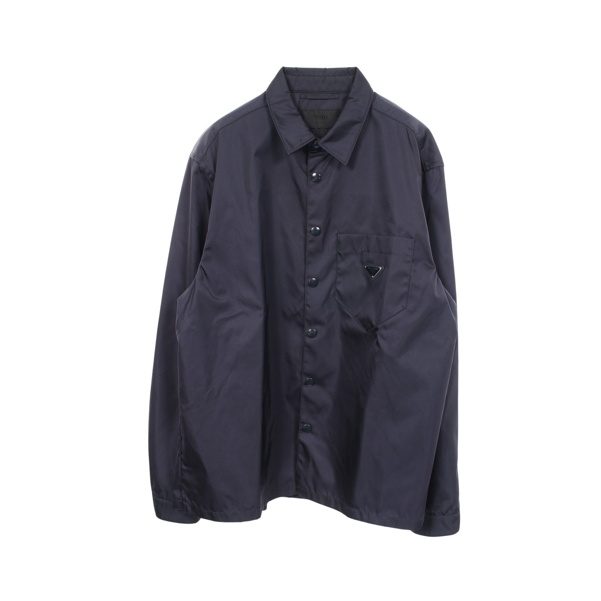 Re-Nylon 三角ロゴプレート ジャケット ナイロン ネイビー プラダ アウター PRADA