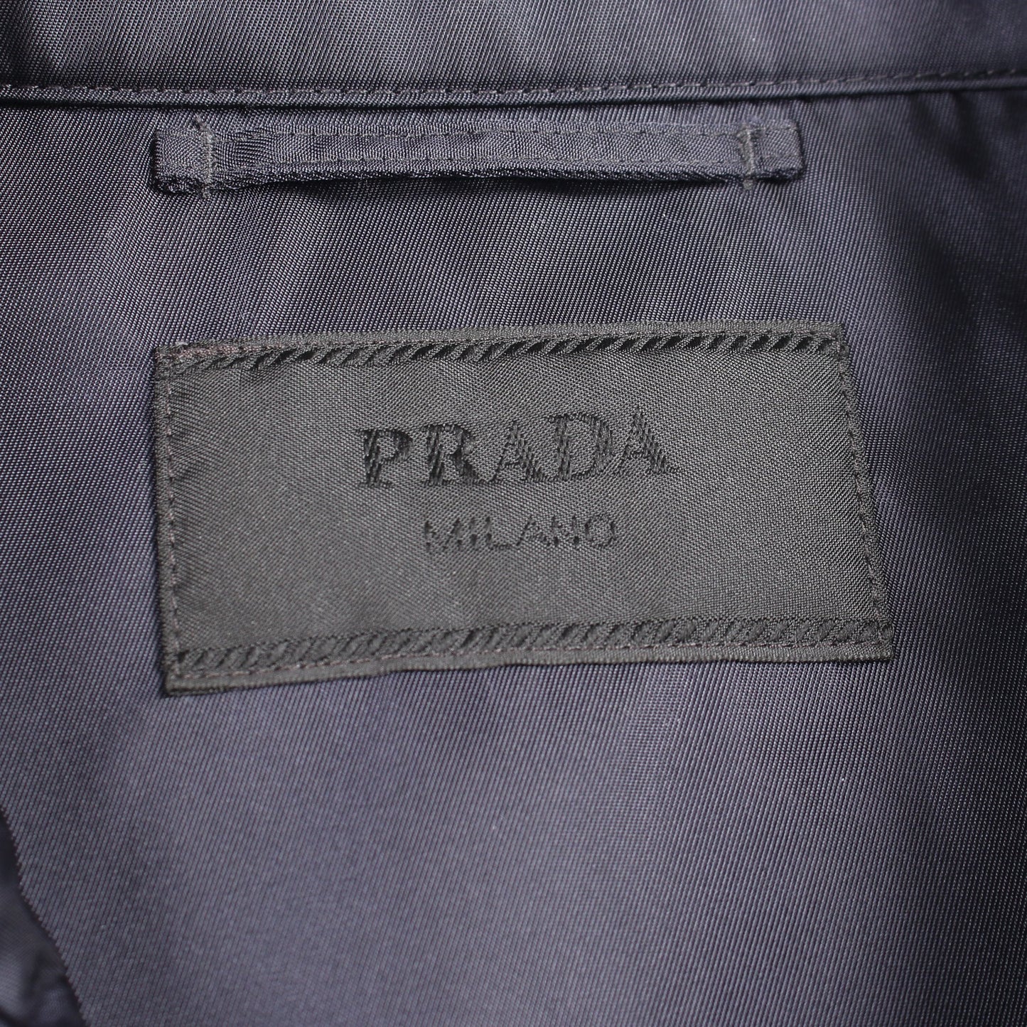 Re-Nylon 三角ロゴプレート ジャケット ナイロン ネイビー プラダ アウター PRADA