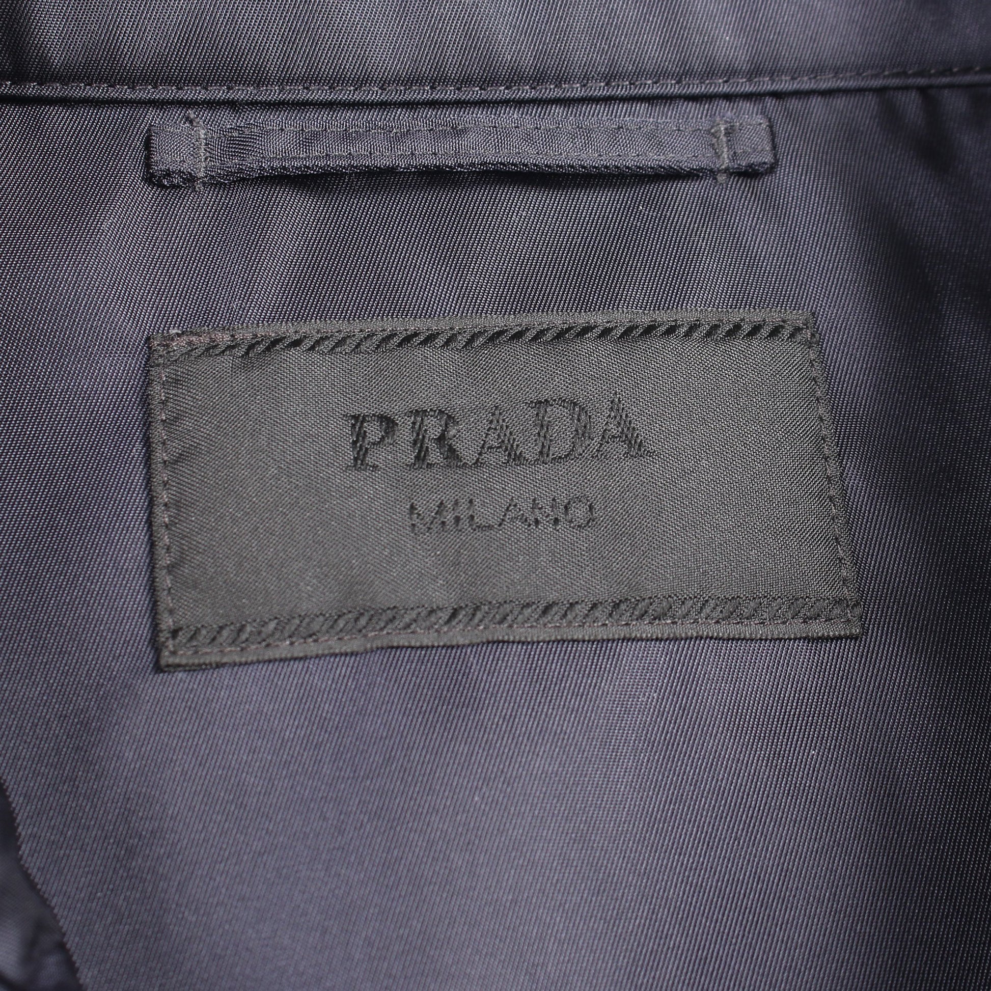 Re-Nylon 三角ロゴプレート ジャケット ナイロン ネイビー プラダ アウター PRADA