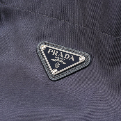 Re-Nylon 三角ロゴプレート ジャケット ナイロン ネイビー プラダ アウター PRADA