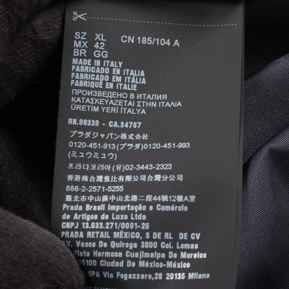 Re-Nylon 三角ロゴプレート ジャケット ナイロン ネイビー プラダ アウター PRADA