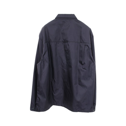 Re-Nylon 三角ロゴプレート ジャケット ナイロン ネイビー プラダ アウター PRADA