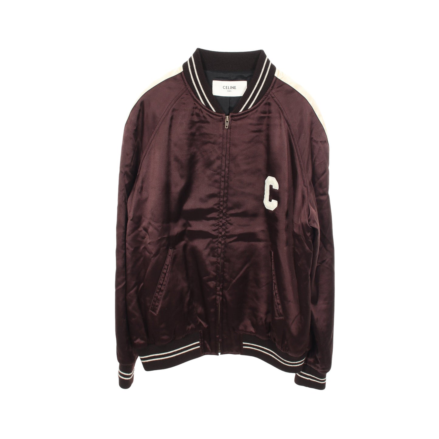 SOUVENIR TEDDY JACKET 中綿 ブルゾン レーヨン ダークブラウン セリーヌ