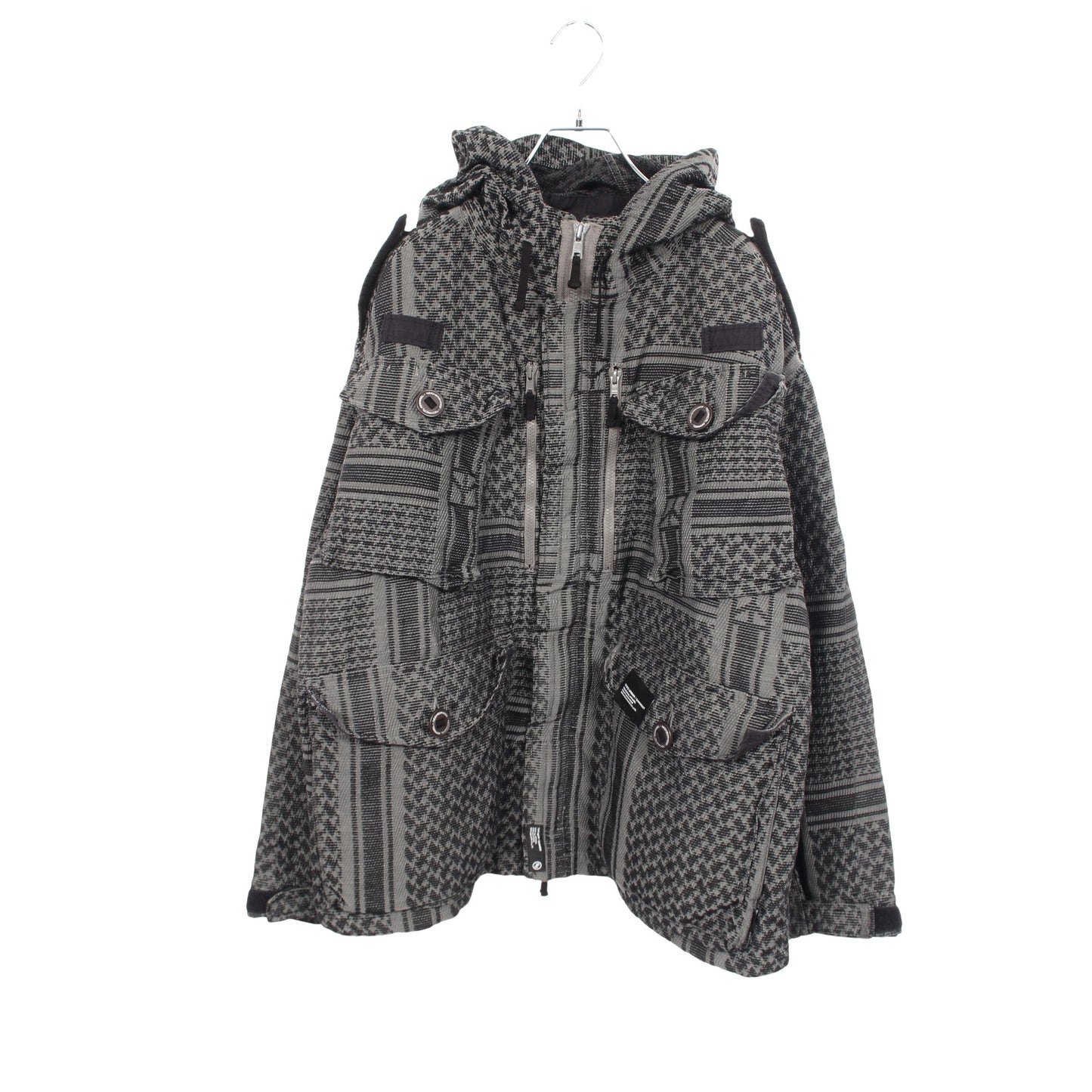 JQ SHEMAGH SMOCK JACKET 25SS フード付き スモック ジャケット コットン グレー ブラック ネイバーフッド