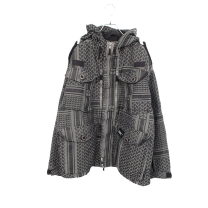 JQ SHEMAGH SMOCK JACKET 25SS フード付き スモック ジャケット コットン グレー ブラック ネイバーフッド