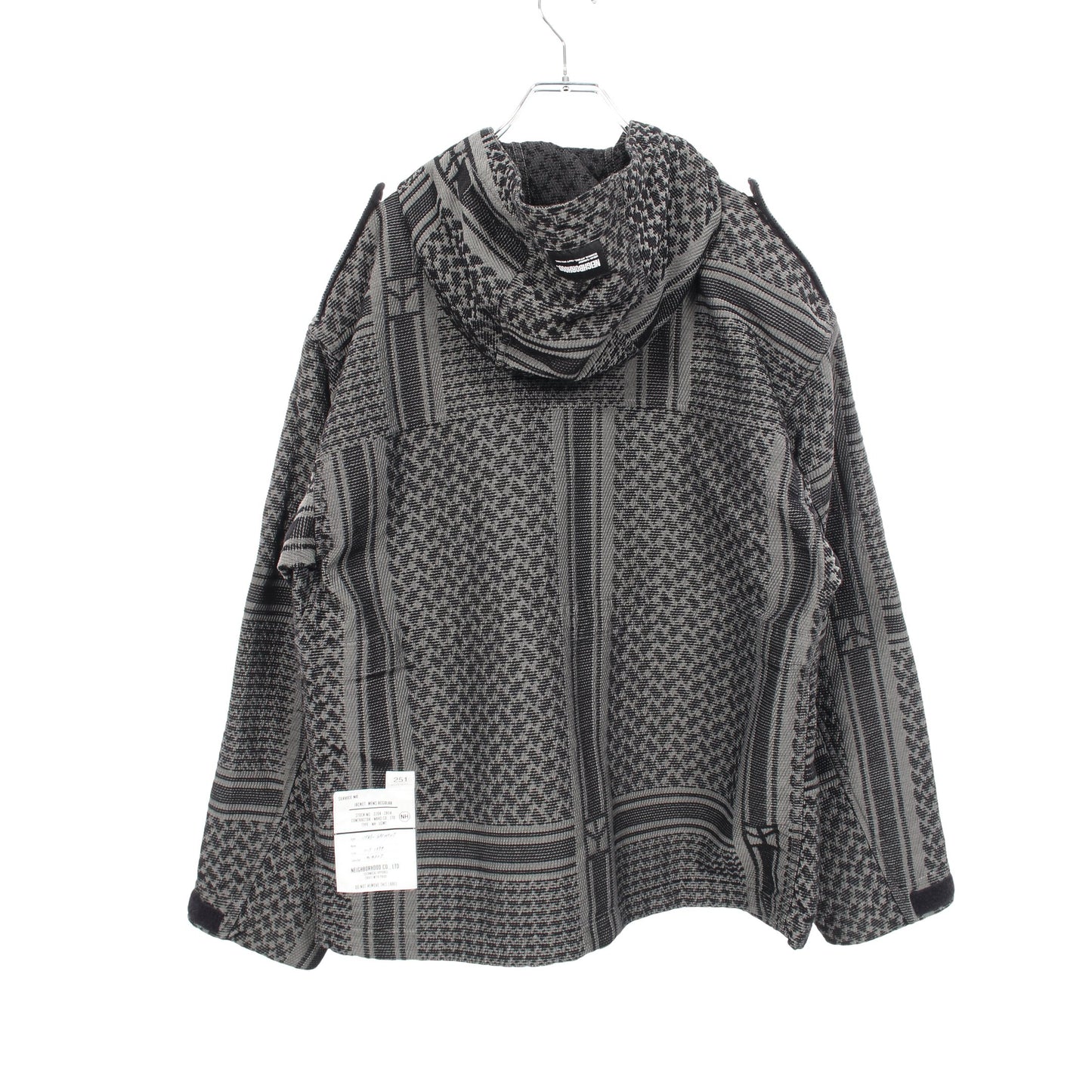 JQ SHEMAGH SMOCK JACKET 25SS フード付き スモック ジャケット コットン グレー ブラック ネイバーフッド
