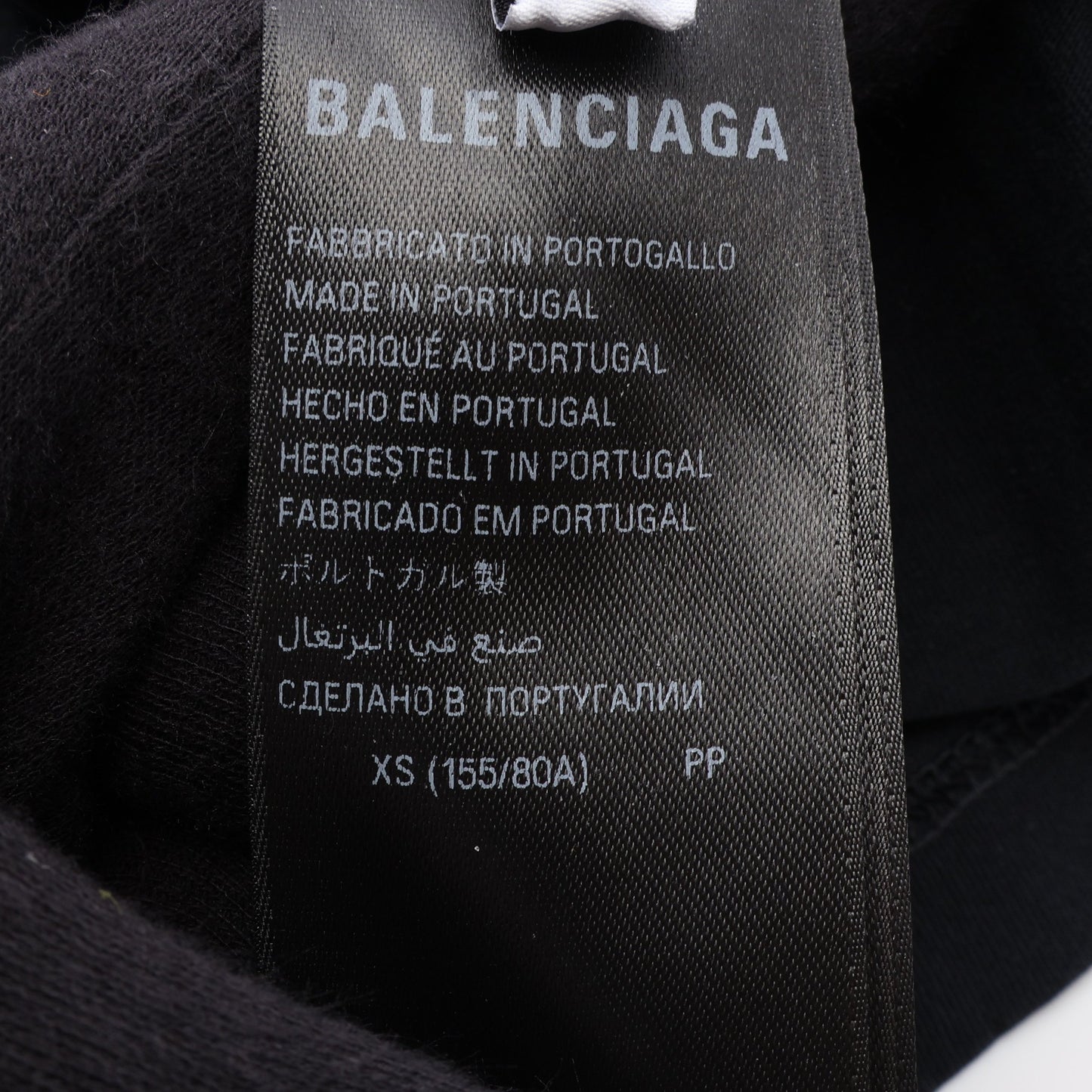 25SS スパイラルクレスト ミディアムフィット ヴィンテージ加工 半袖Tシャツ コットン ブラック マルチカラー バレンシアガ
