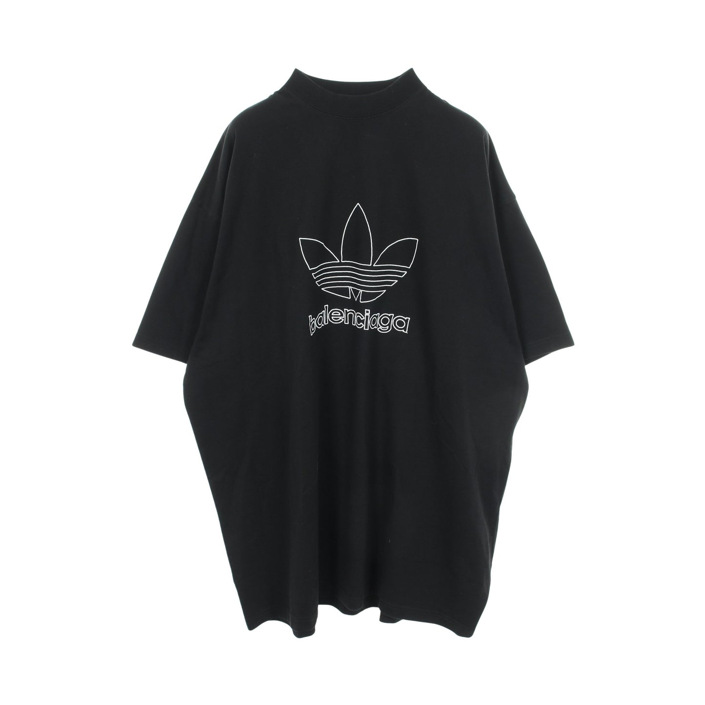 BALENCIAGA × adidas オーバーサイズ 半袖Tシャツ コットン ブラック バレンシアガ