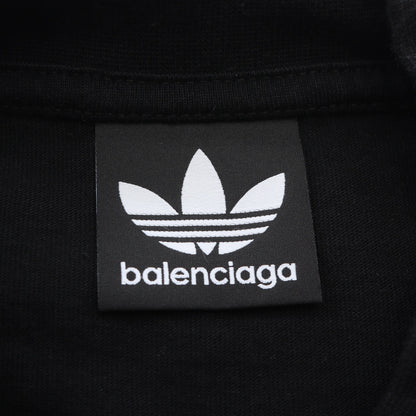 BALENCIAGA × adidas オーバーサイズ 半袖Tシャツ コットン ブラック バレンシアガ