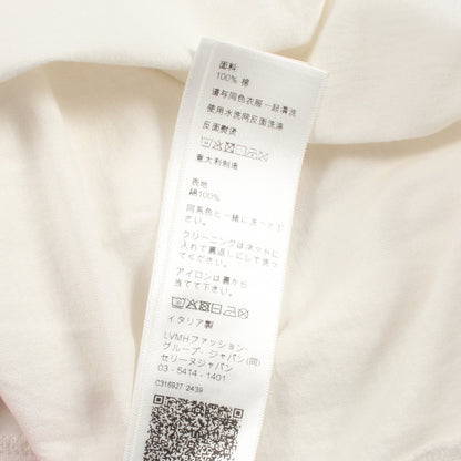 フェイクレイヤード ロゴ ボーダー 長袖Tシャツ コットン ホワイト レッド ブラック セリーヌ