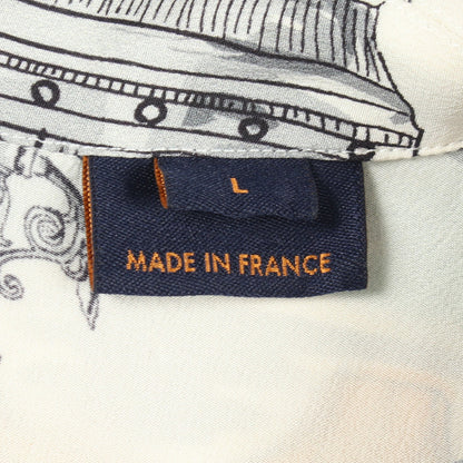 Hooded Pyjama Shir パジャマ シャツ シルク オフホワイト ライトブルー マルチカラー ルイヴィトン