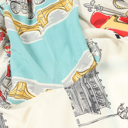 Hooded Pyjama Shir パジャマ シャツ シルク オフホワイト ライトブルー マルチカラー ルイヴィトン