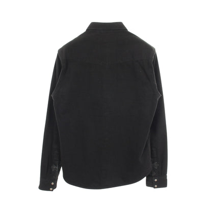 クロスボールボタン クロスパッチ ウェスタンシャツジャケット シャツ コットン ブラック クロムハーツ トップス Chrome Hearts
