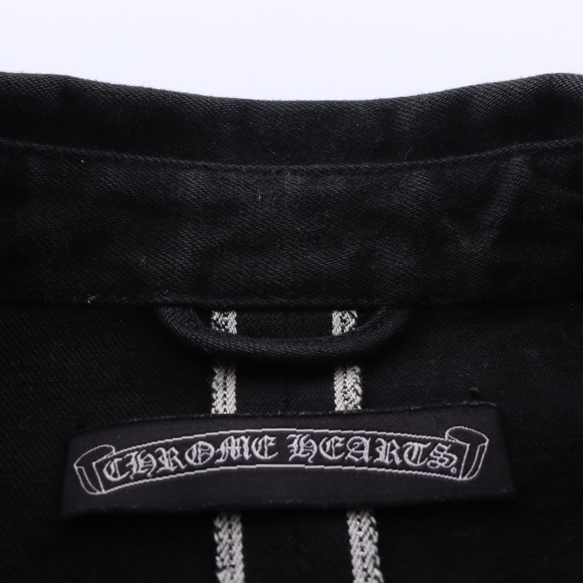 クロスボールボタン クロスパッチ ウェスタンシャツジャケット シャツ コットン ブラック クロムハーツ トップス Chrome Hearts