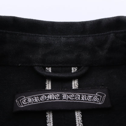 クロスボールボタン クロスパッチ ウェスタンシャツジャケット シャツ コットン ブラック クロムハーツ トップス Chrome Hearts