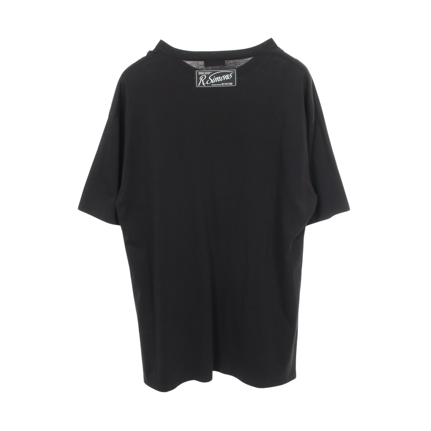 21AW オーバーサイズプリンテッドホールズ クルーネック 半袖Tシャツ コットン ブラック マルチカラー ラフシモンズ
