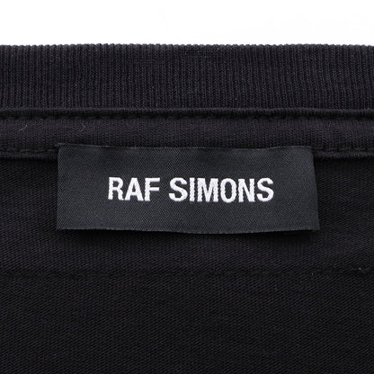 21AW オーバーサイズプリンテッドホールズ クルーネック 半袖Tシャツ コットン ブラック マルチカラー ラフシモンズ