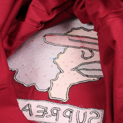 Supreme × Mark Gonzales バック刺繍 半袖 ワーク シャツ ボルドー シュプリーム