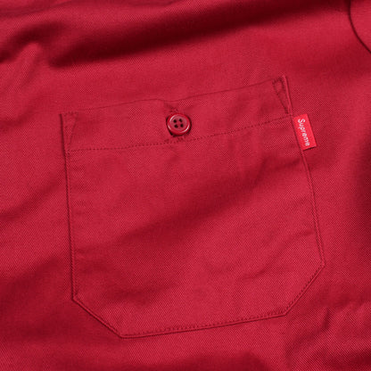 Supreme × Mark Gonzales バック刺繍 半袖 ワーク シャツ ボルドー シュプリーム