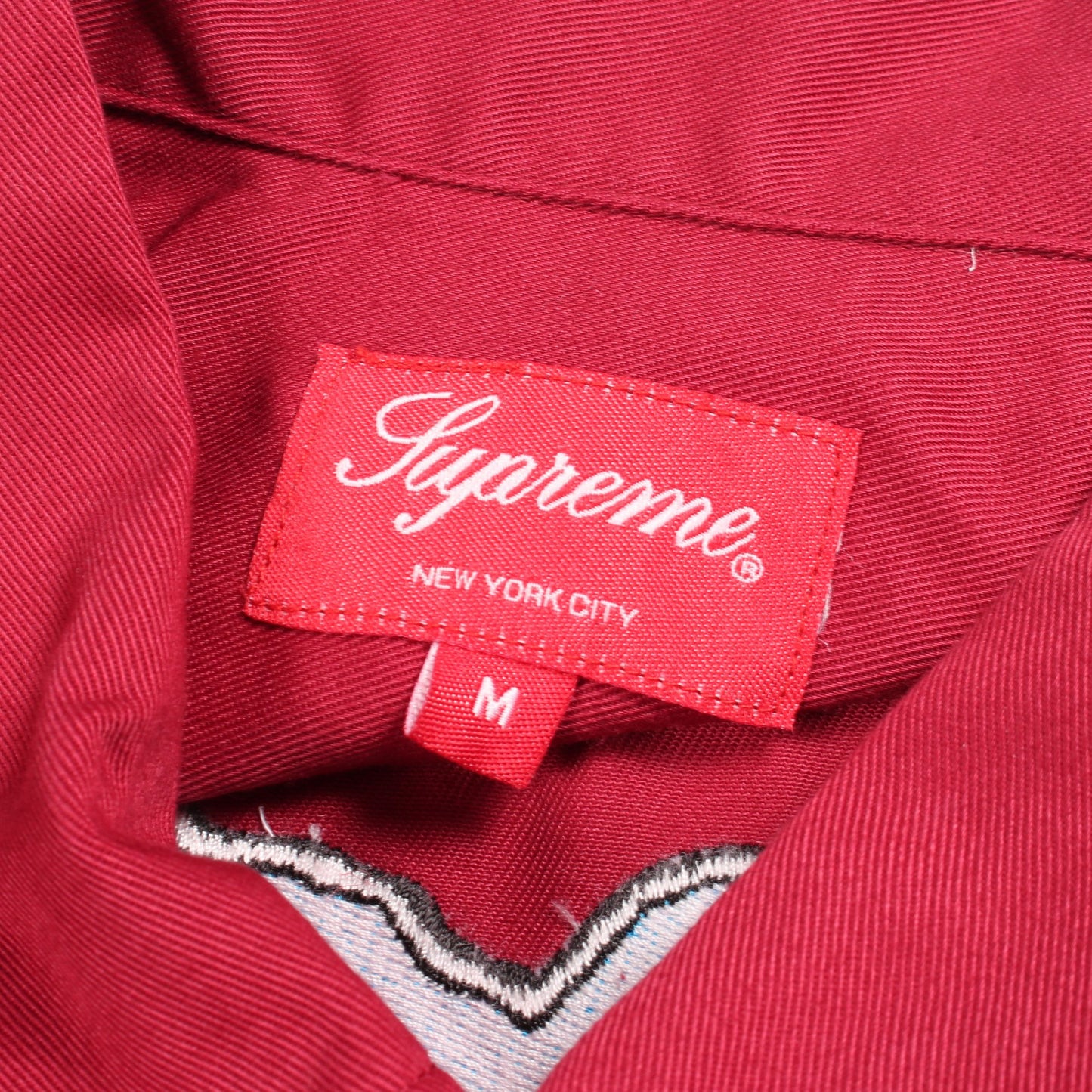 Supreme × Mark Gonzales バック刺繍 半袖 ワーク シャツ ボルドー シュプリーム