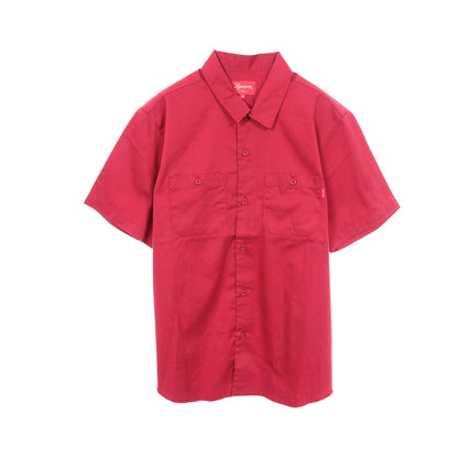 Supreme × Mark Gonzales バック刺繍 半袖 ワーク シャツ ボルドー シュプリーム