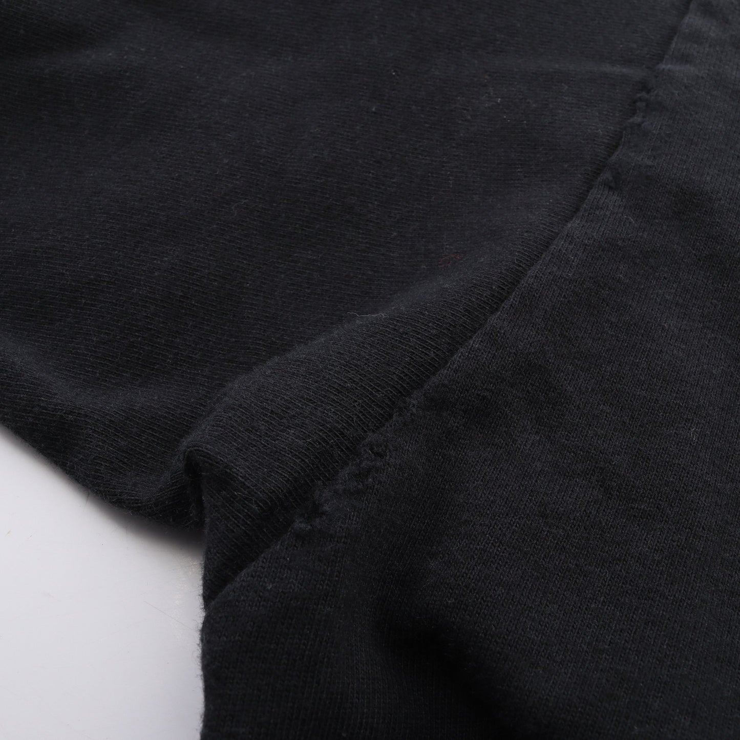 キャンペーンロゴ刺繍 ダメージ加工 半袖Tシャツ コットン ブラック バレンシアガ