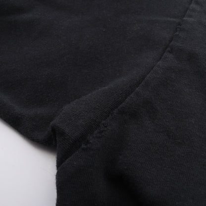 キャンペーンロゴ刺繍 ダメージ加工 半袖Tシャツ コットン ブラック バレンシアガ
