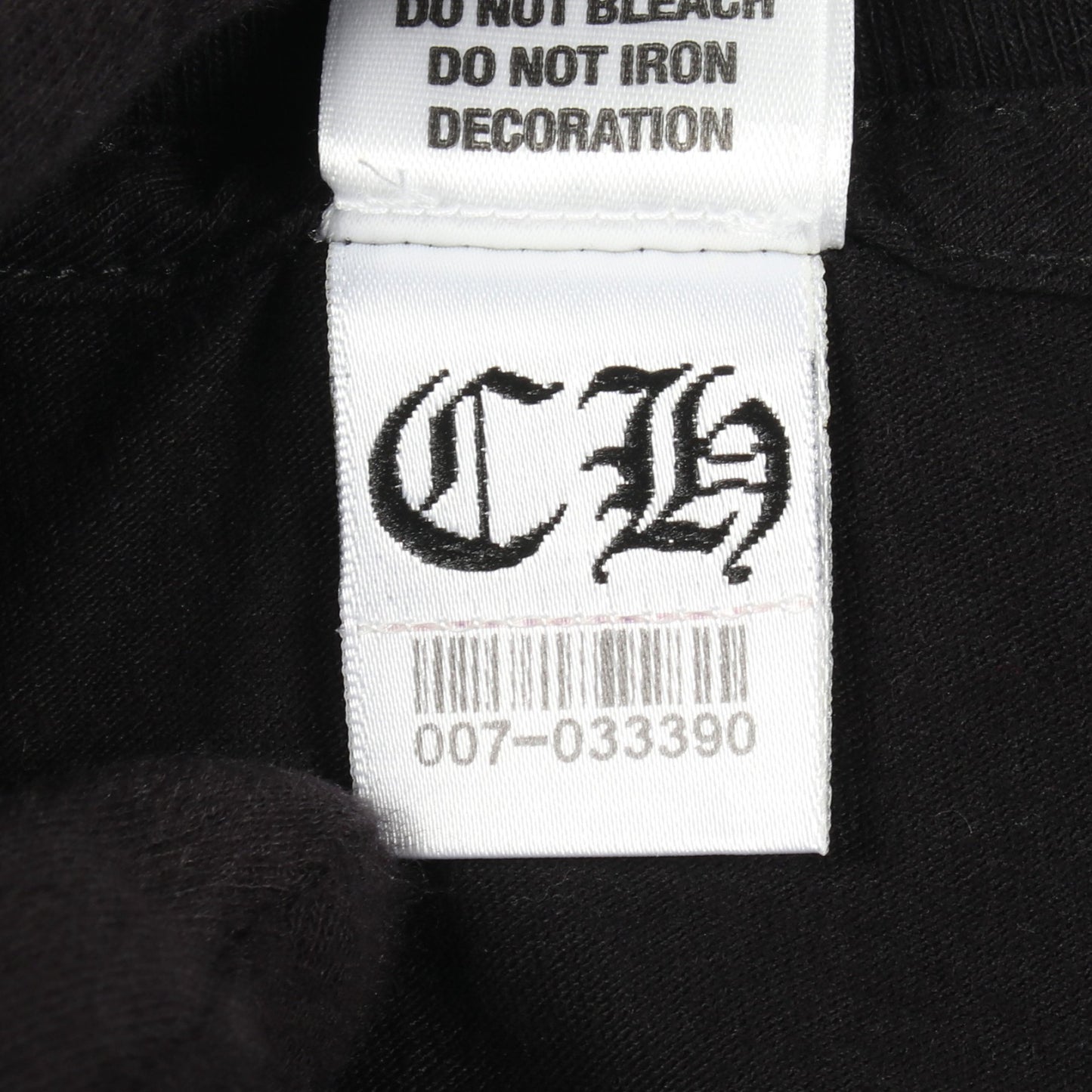 CHプラス バックプリント 長袖Tシャツ コットン ブラック クロムハーツ