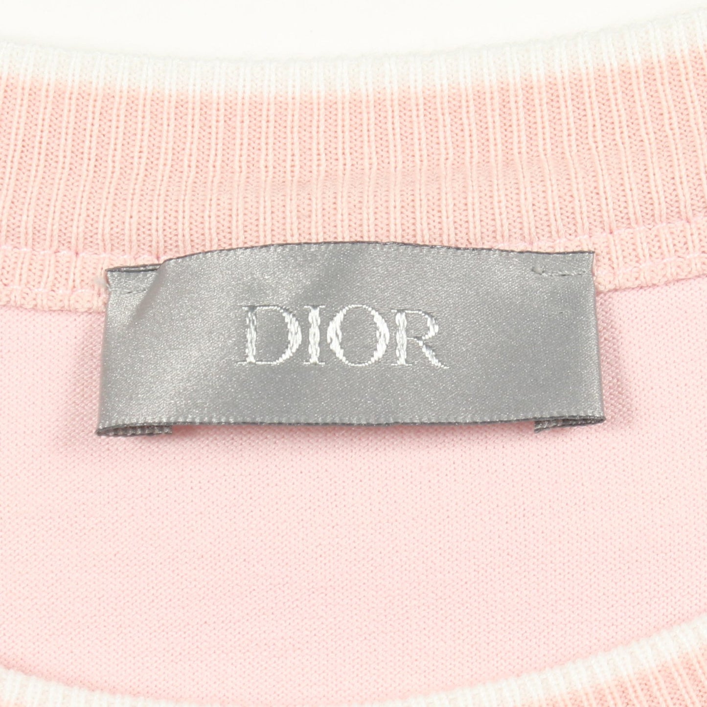 DIOR × KENNY SCHARF ロゴ刺繍 半袖Tシャツ コットン ライトピンク ディオール