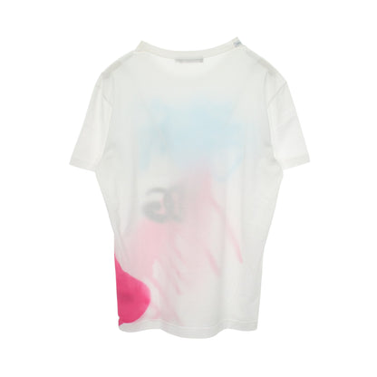 グラフィティプリント ポケット付き 半袖Tシャツ コットン ホワイト ブルー ピンク ドルチェアンドガッバーナ