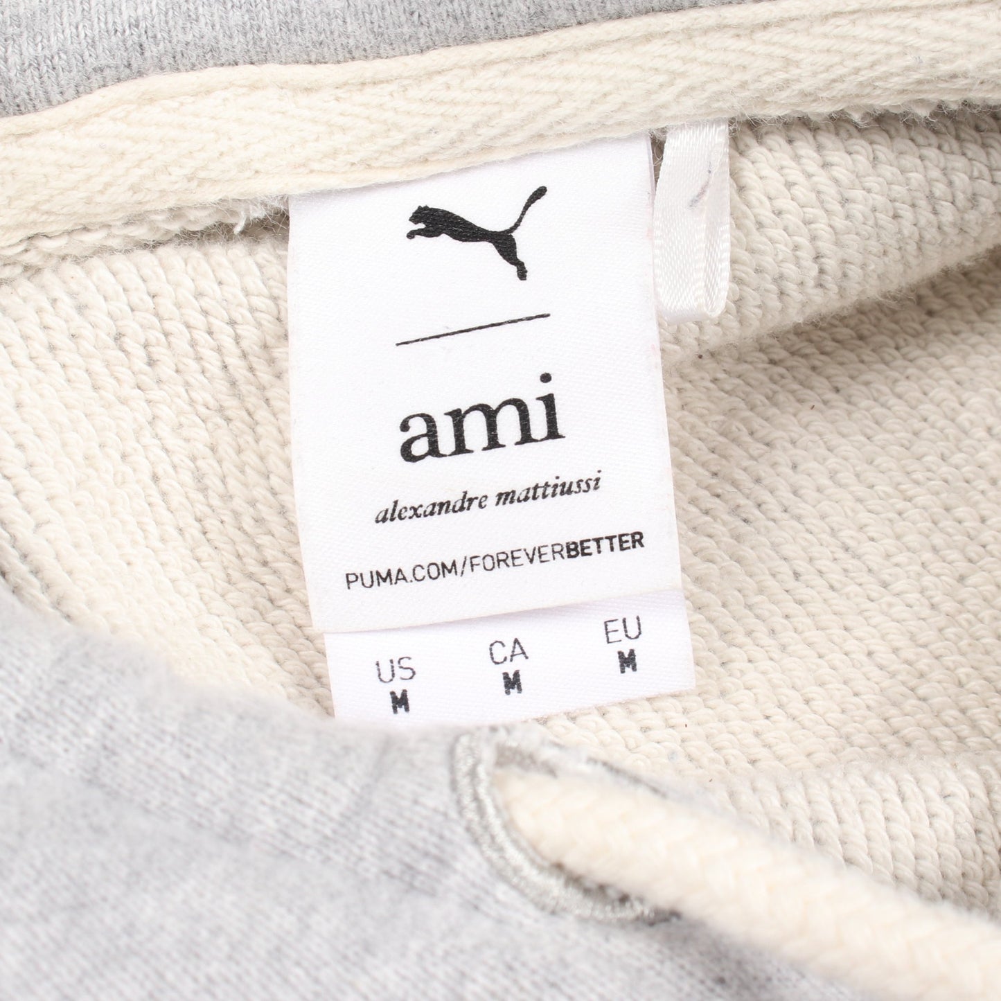 AMI Alexandre Mattiussi × PUMA ハートロゴ刺繍 プルオーバーパーカー コットン グレー アミアレクサンドルマテュッシ