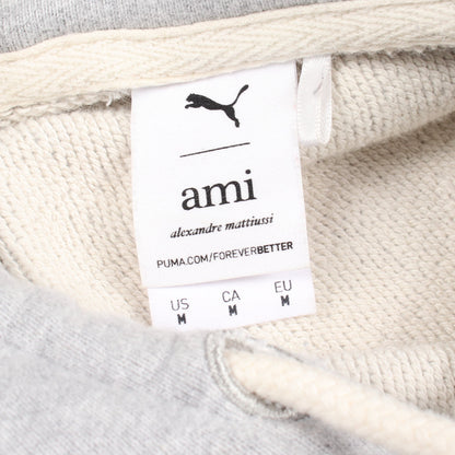 AMI Alexandre Mattiussi × PUMA ハートロゴ刺繍 プルオーバーパーカー コットン グレー アミアレクサンドルマテュッシ