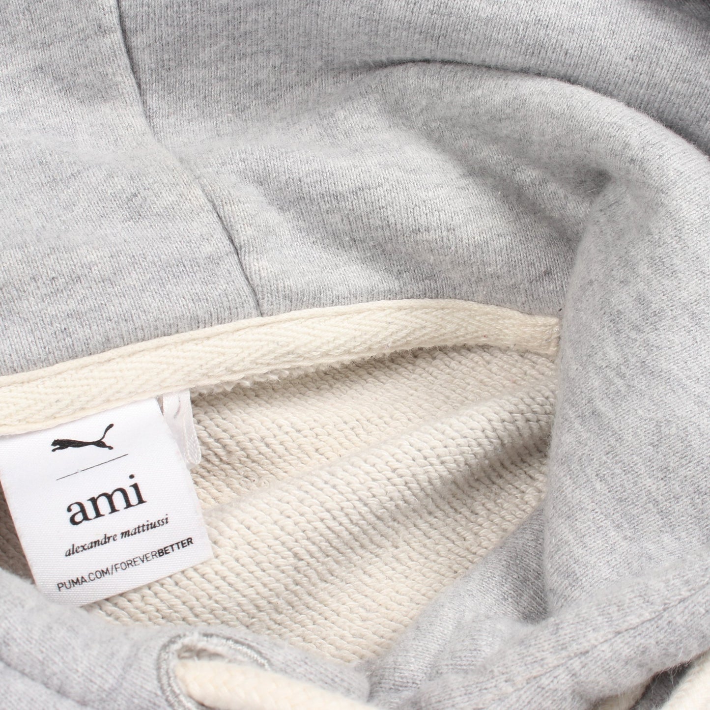 AMI Alexandre Mattiussi × PUMA ハートロゴ刺繍 プルオーバーパーカー コットン グレー アミアレクサンドルマテュッシ