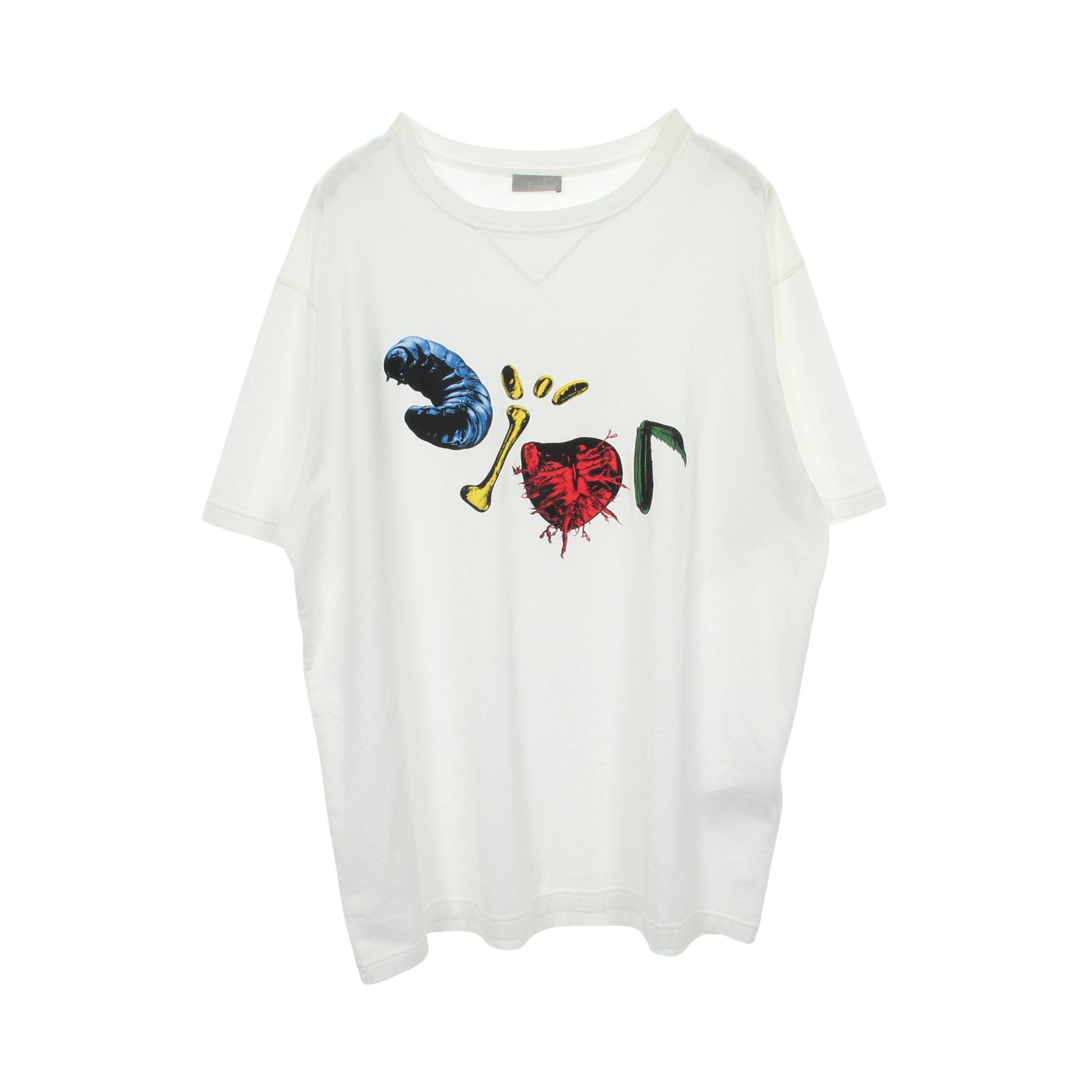 DIOR × TRAVIS SCOTT CACTUS JACK ロゴ 半袖Tシャツ コットン ホワイト