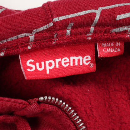 Repeat Zip Up Hooded Sweatshirt パーカー コットン レッド シュプリーム