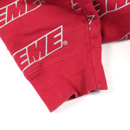 Repeat Zip Up Hooded Sweatshirt パーカー コットン レッド シュプリーム