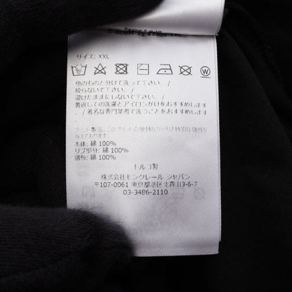 バーティカルバックロゴ 切替 クルーネック 半袖Tシャツ コットン ブラック モンクレール
