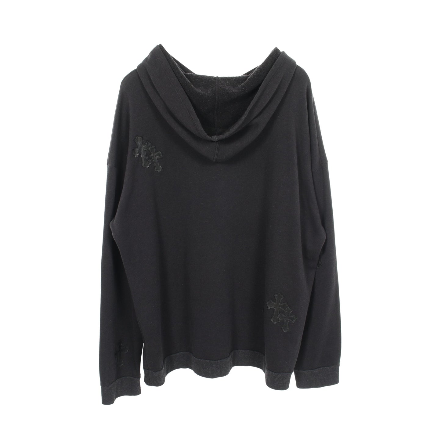 Y NOT 12クロスパッチ フーディー プルオーバーパーカー コットン レーヨン ダークグレー クロムハーツ トップス Chrome Hearts