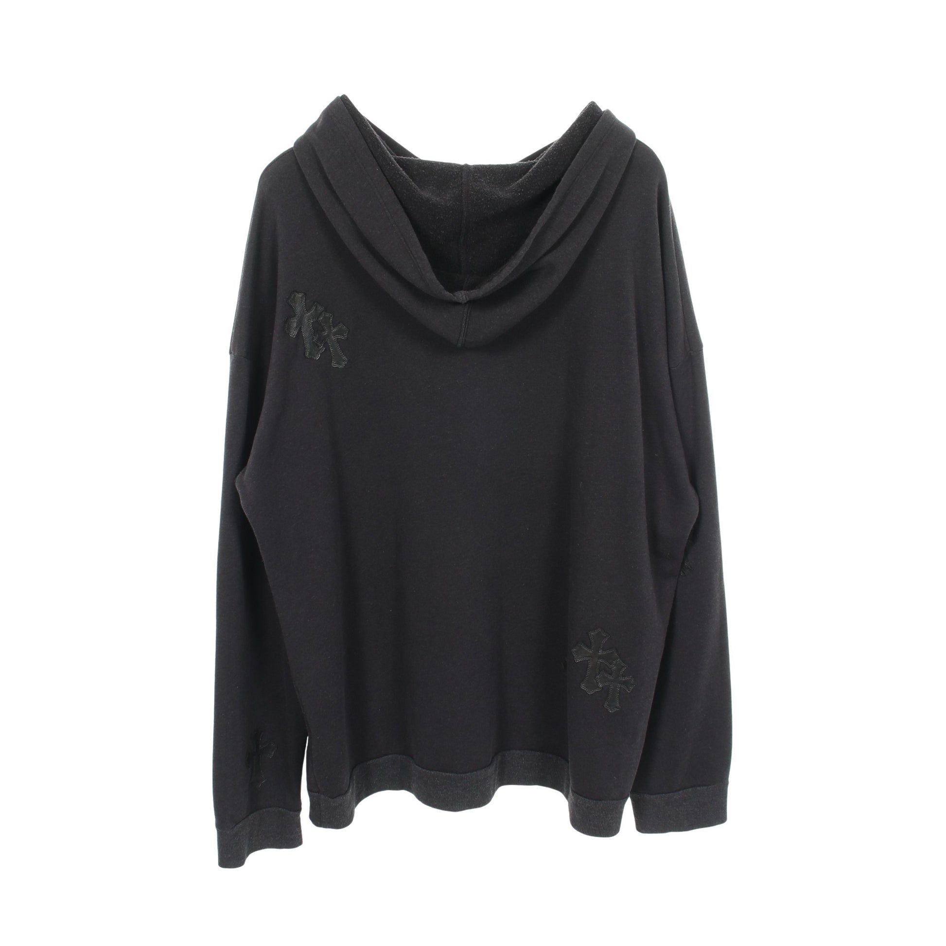 Y NOT 12クロスパッチ フーディー プルオーバーパーカー コットン レーヨン ダークグレー クロムハーツ トップス Chrome Hearts