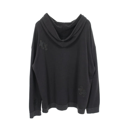 Y NOT 12クロスパッチ フーディー プルオーバーパーカー コットン レーヨン ダークグレー クロムハーツ トップス Chrome Hearts