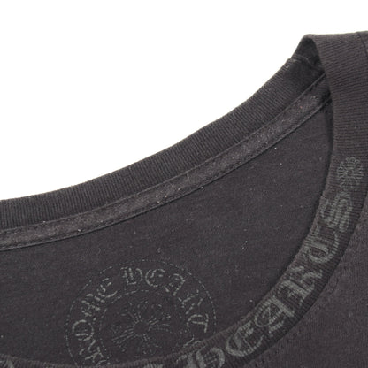 グラデーション アームロゴ ポケット付き 長袖Tシャツ コットン ブラック クロムハーツ